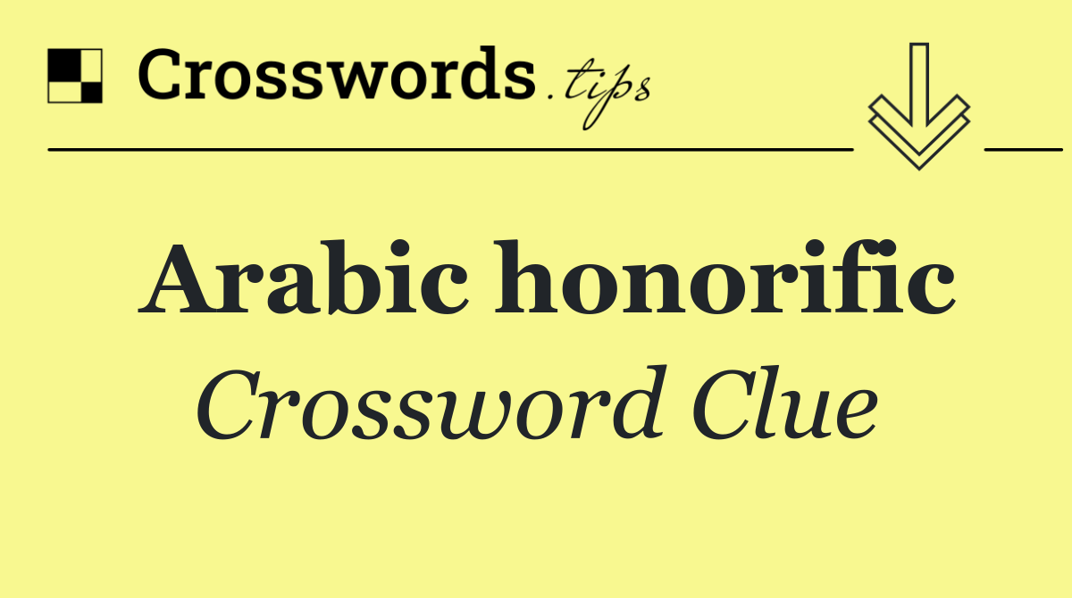 Arabic honorific