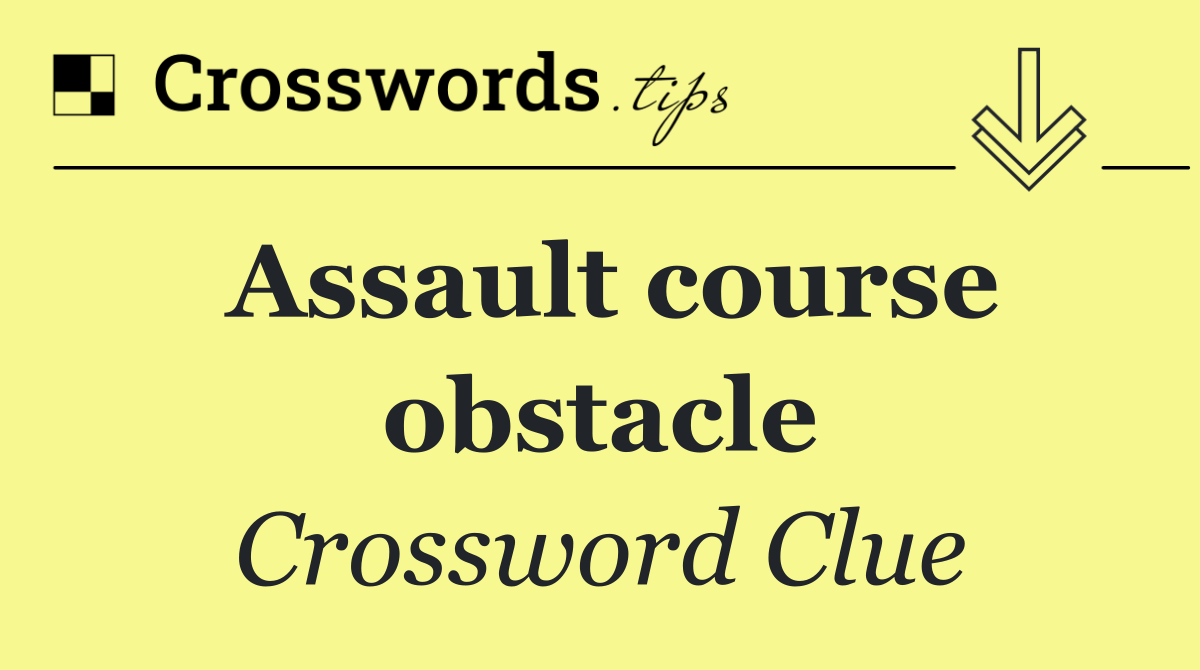 Assault course obstacle