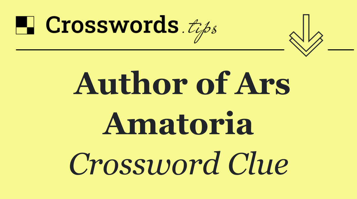 Author of Ars Amatoria