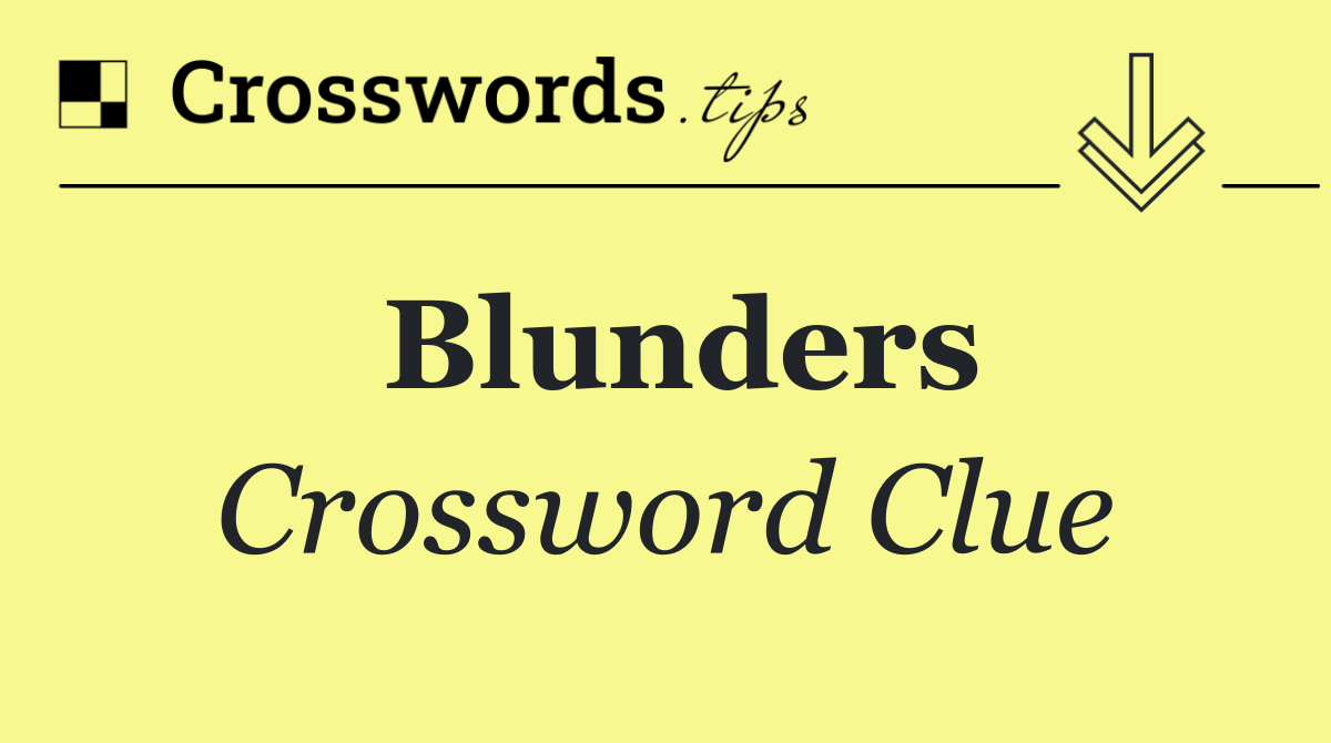 Blunders