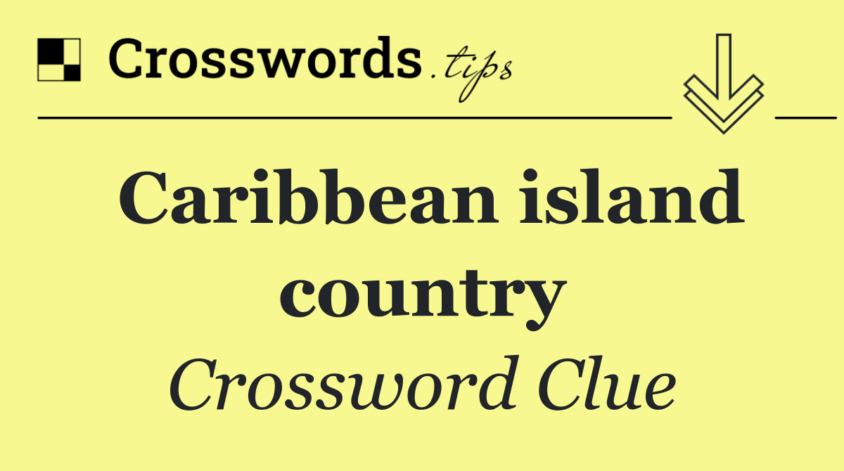 Caribbean island country