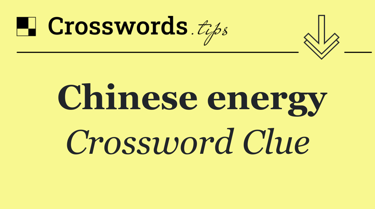 Chinese energy