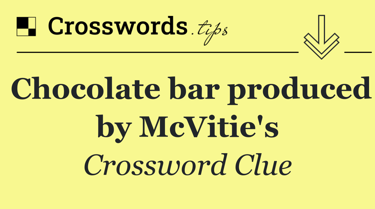 Chocolate bar produced by McVitie's