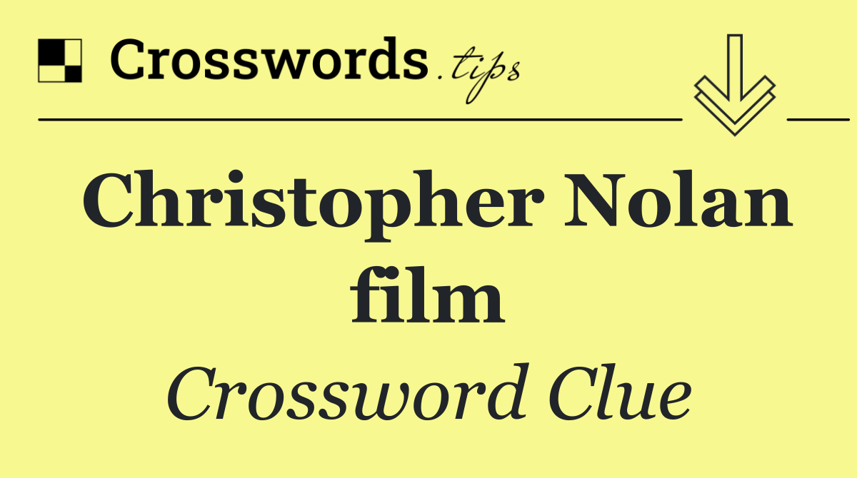 Christopher Nolan film