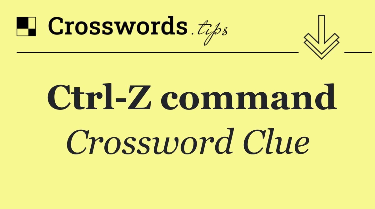 Ctrl Z command