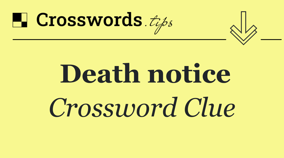 Death notice