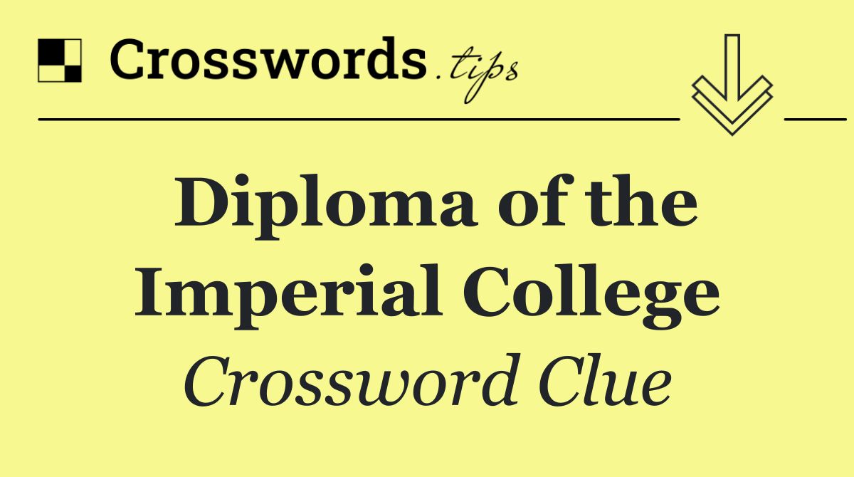 Diploma of the Imperial College