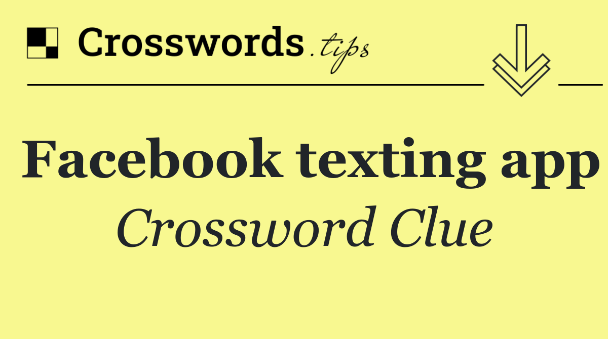 Facebook texting app