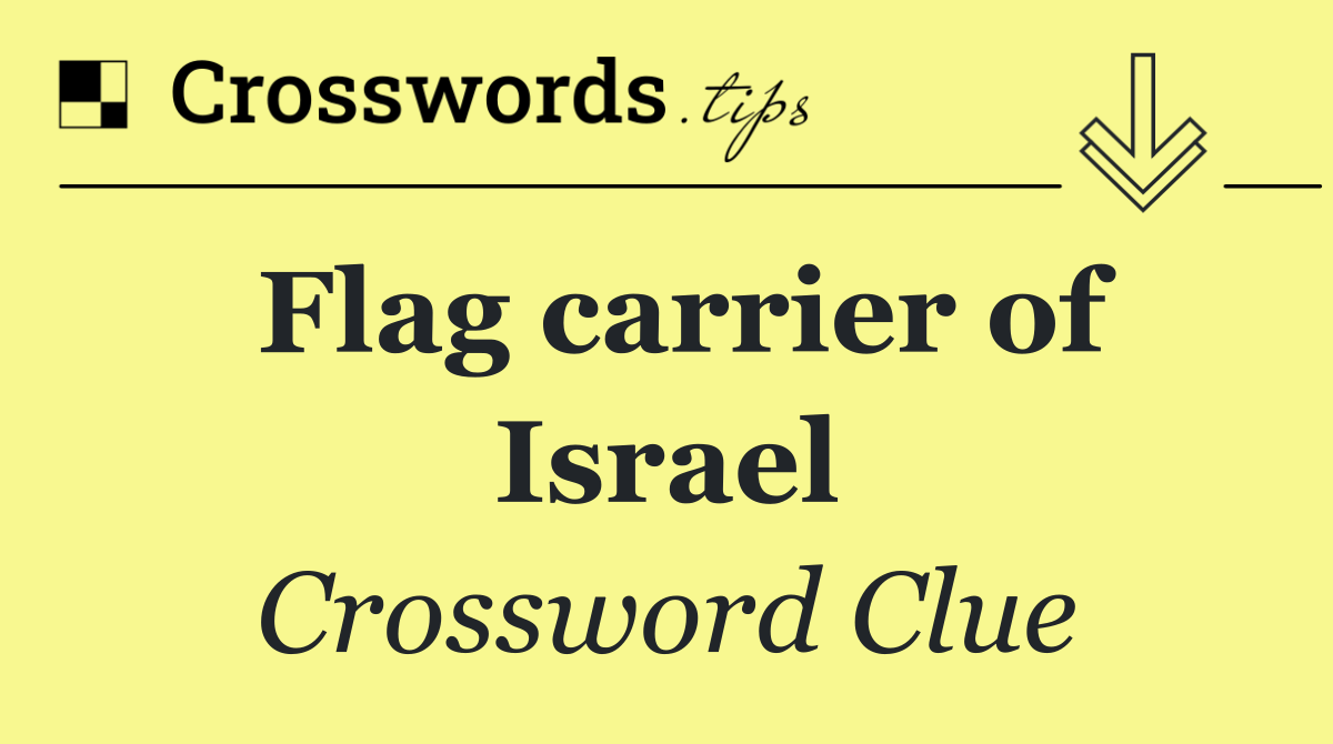 Flag carrier of Israel