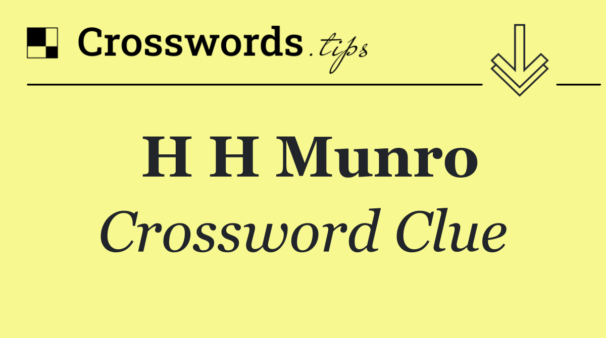 H H Munro