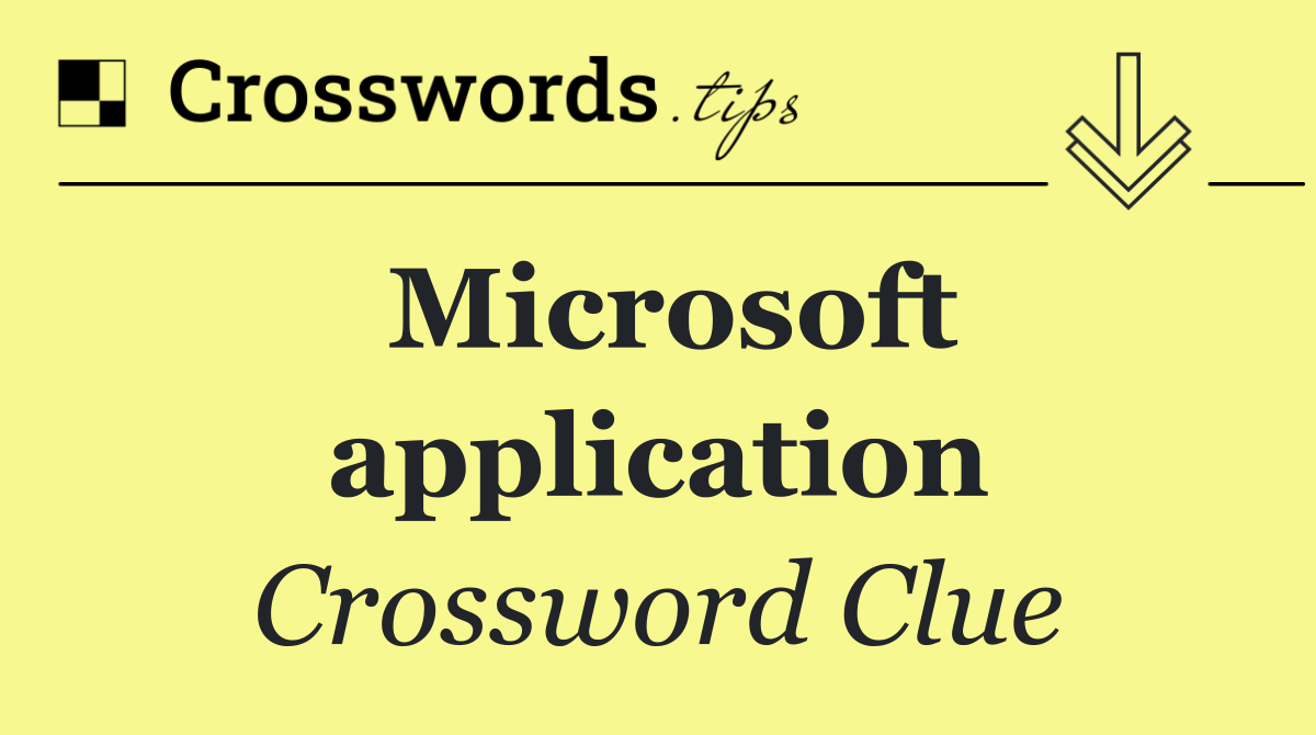 Microsoft application