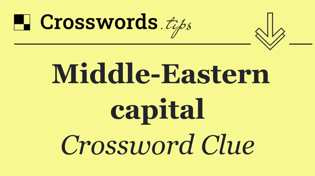 Middle Eastern capital