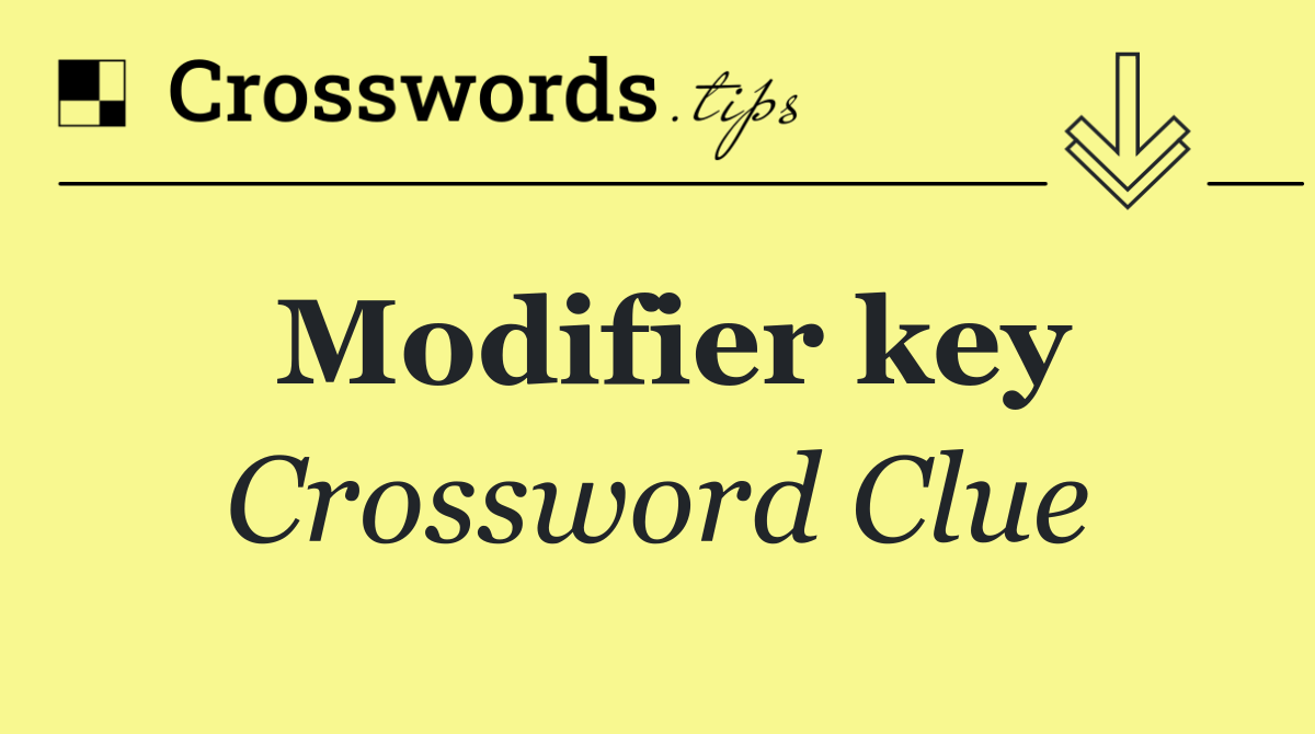 Modifier key