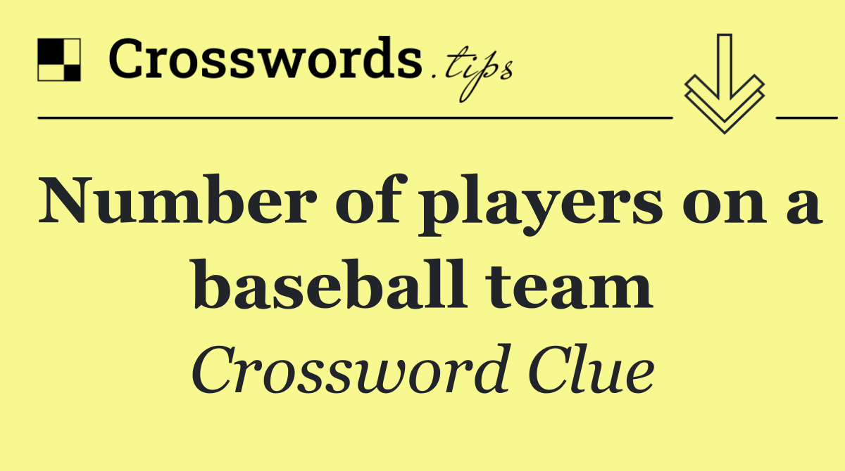 Number of players on a baseball team