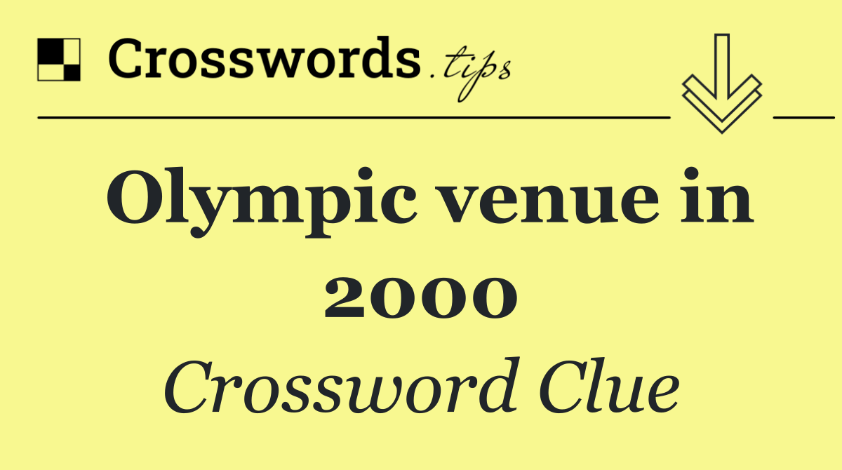 Olympic venue in 2000