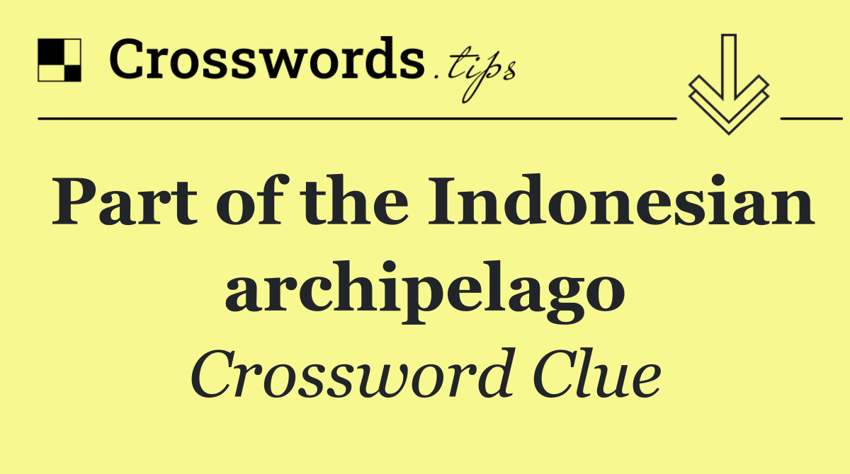 Part of the Indonesian archipelago