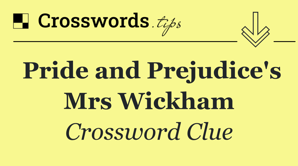 Pride and Prejudice's Mrs Wickham