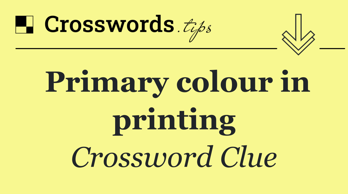 Primary colour in printing