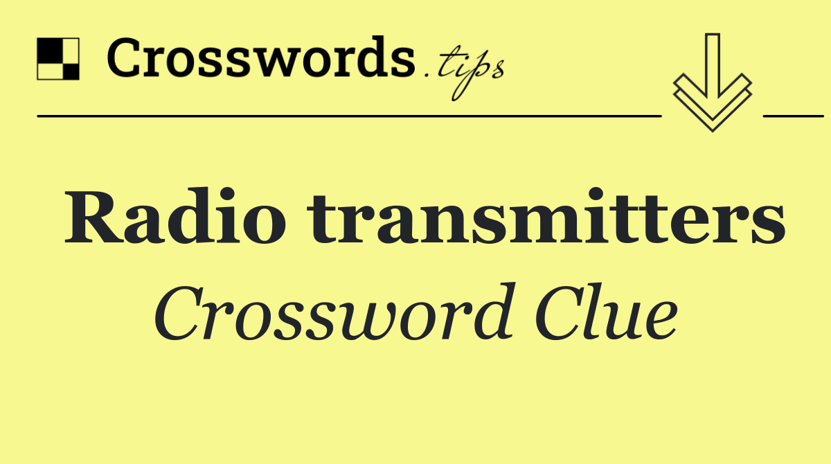 Radio transmitters