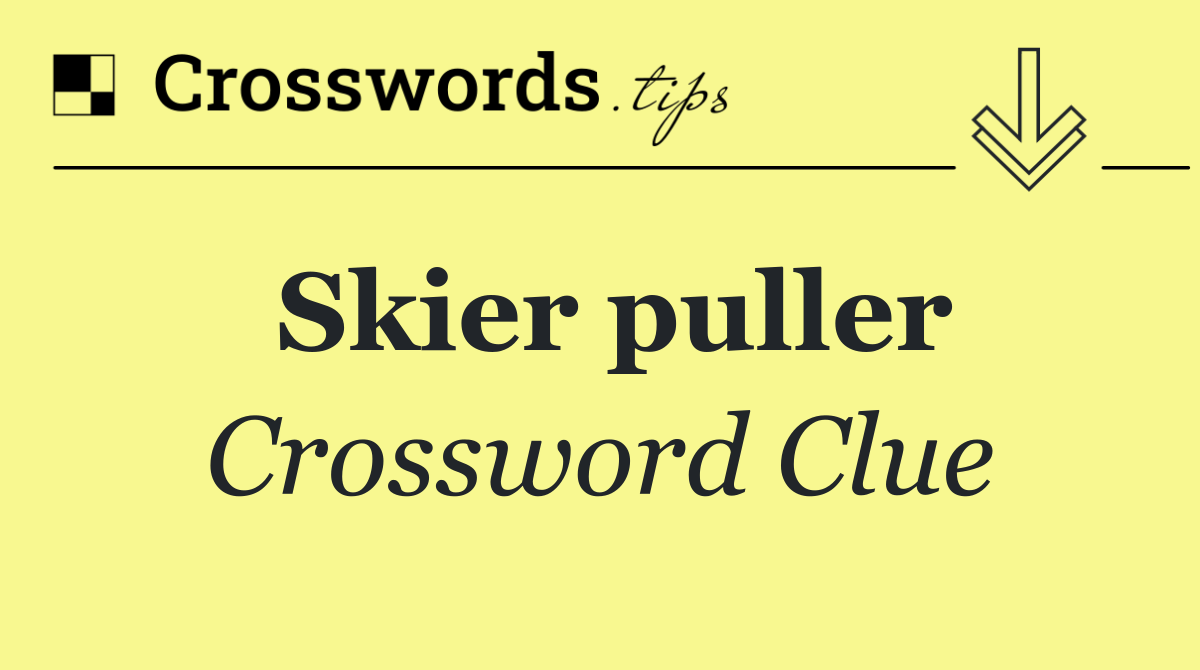 Skier puller