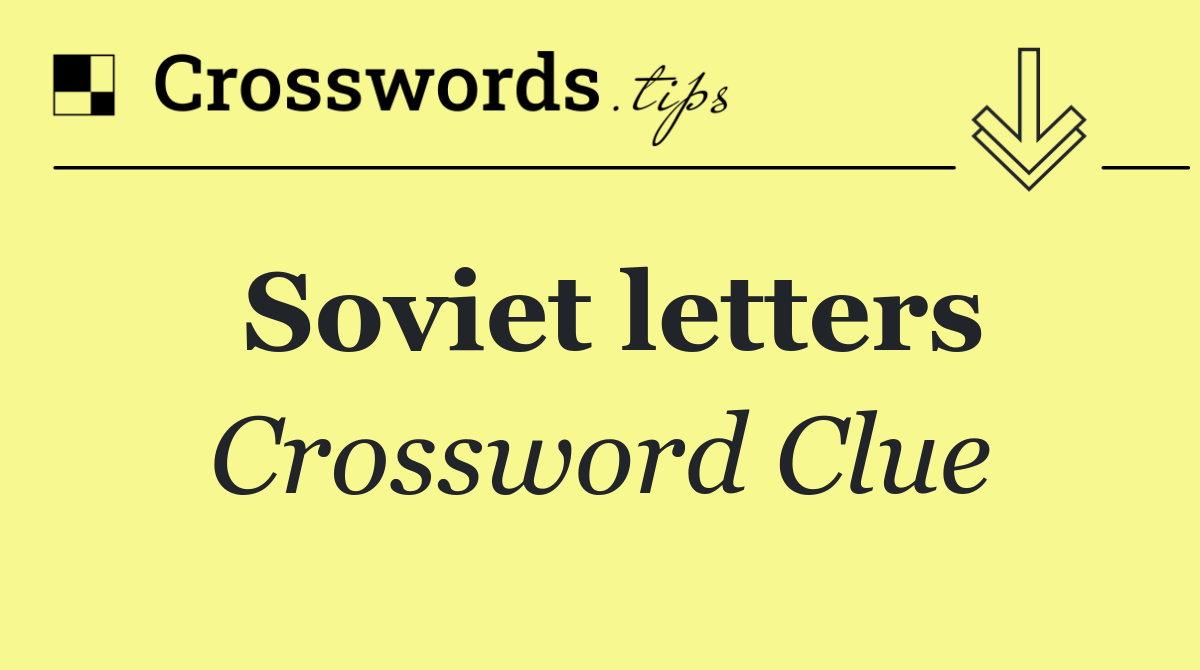 Soviet letters