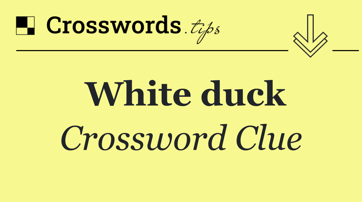 White duck