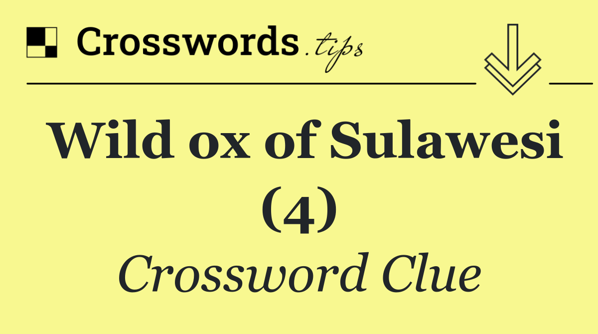 Wild ox of Sulawesi (4)