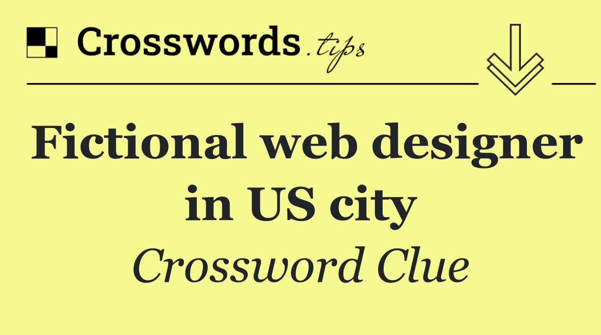 Fictional web designer in US city