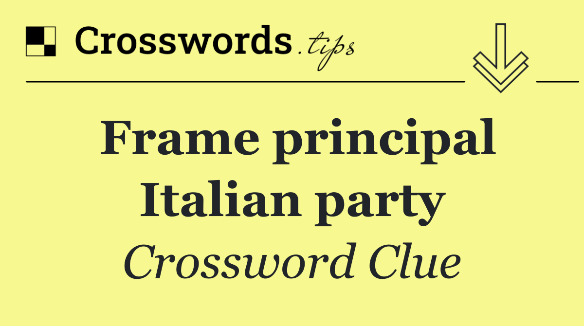 Frame principal Italian party