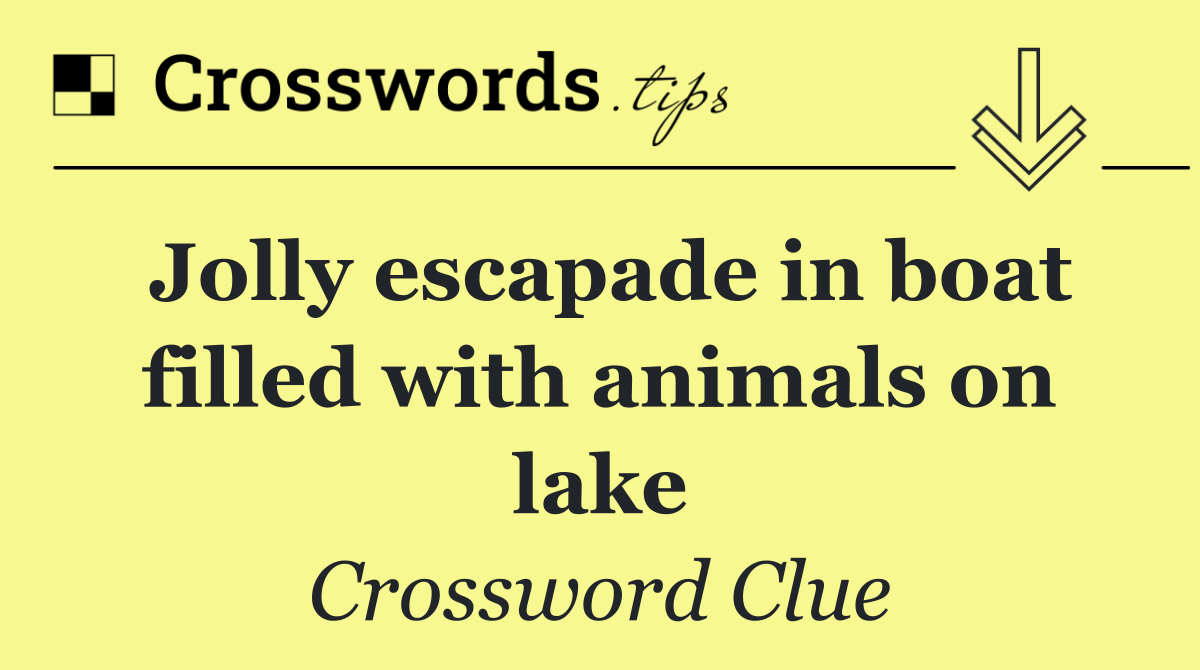 Jolly escapade in boat filled with animals on lake