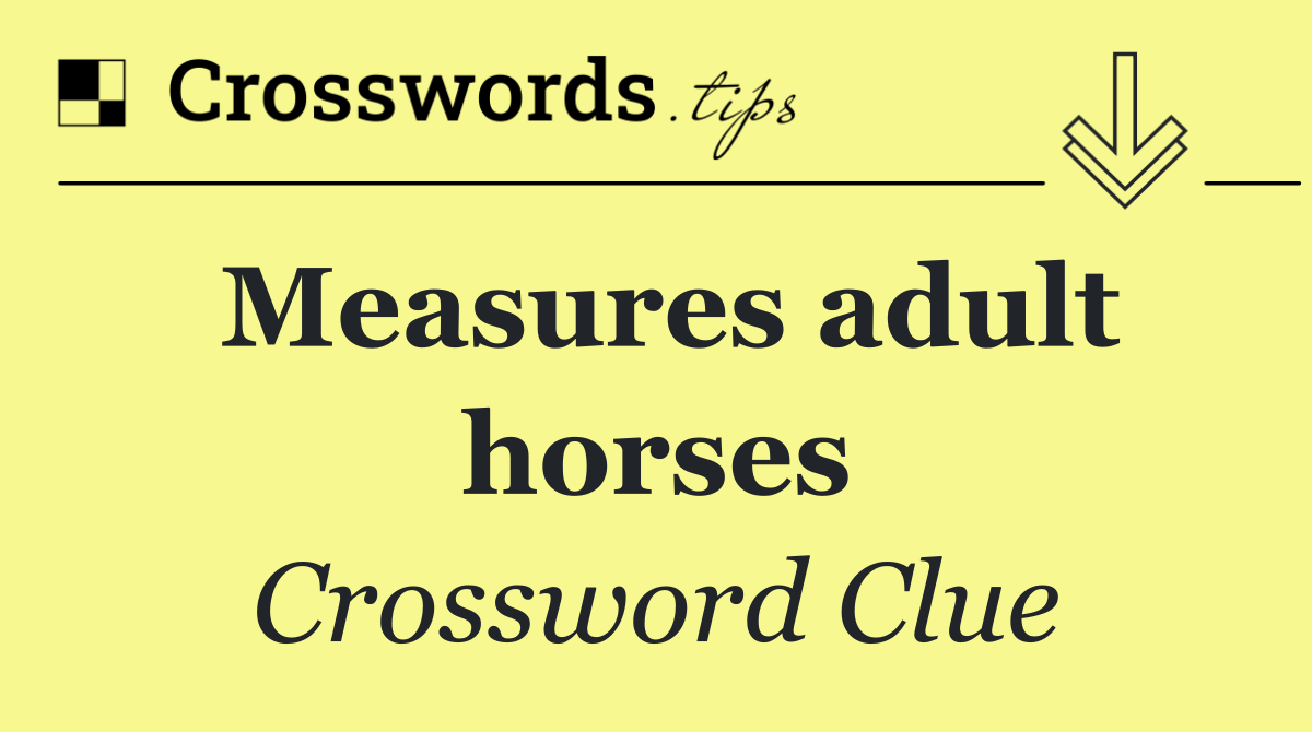 Measures adult horses