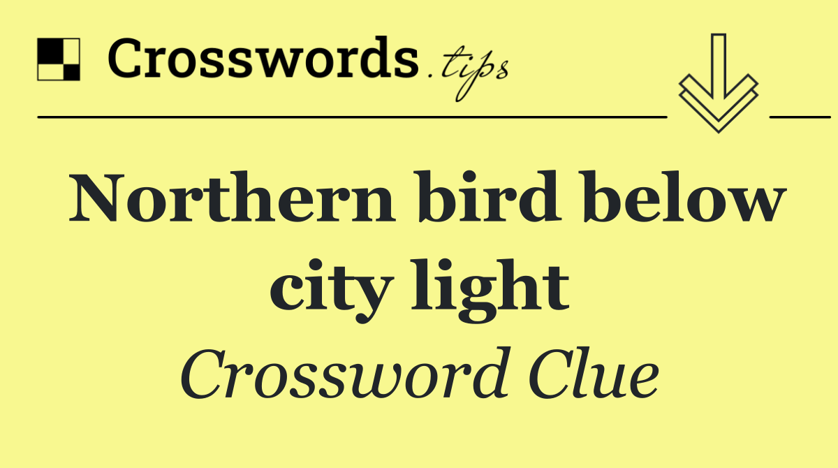 Northern bird below city light