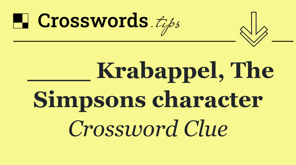 ____ Krabappel, The Simpsons character