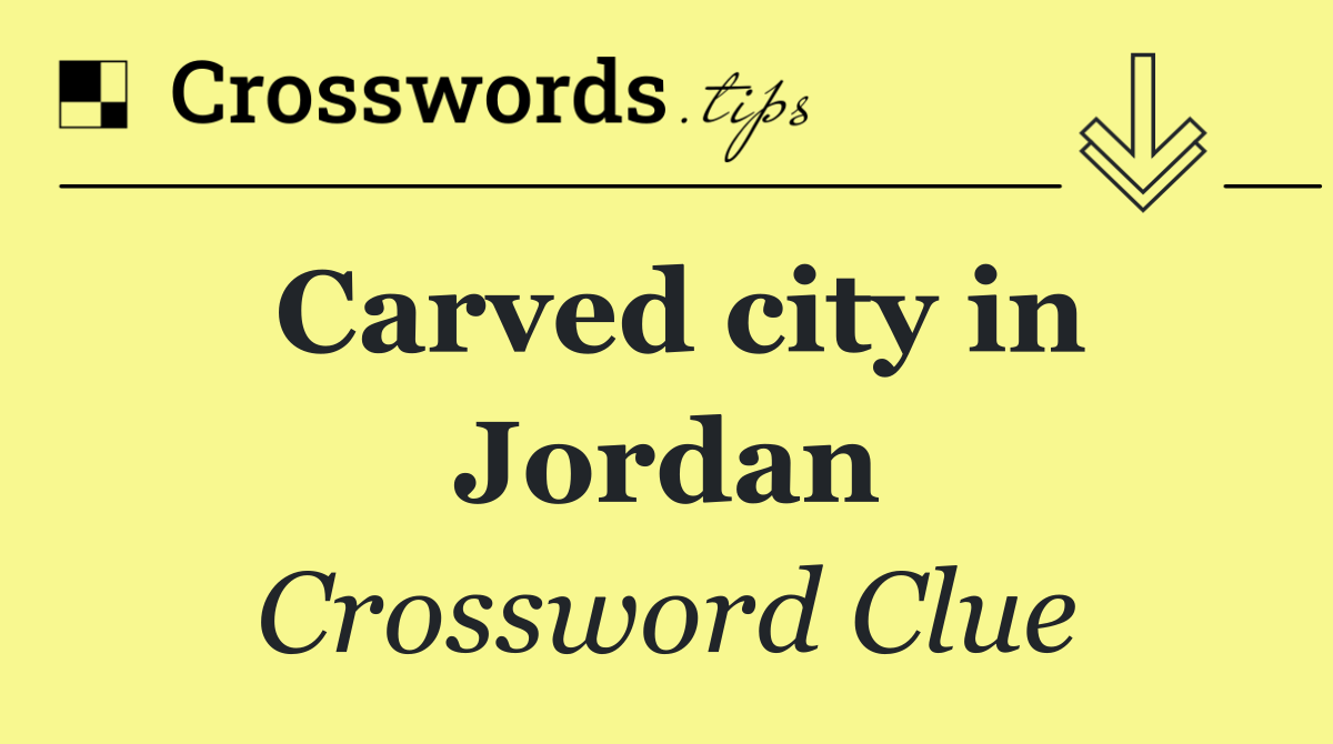 Carved city in Jordan