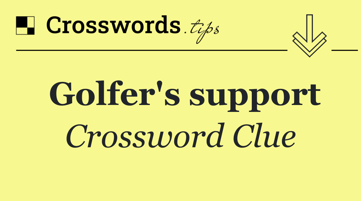 Golfer's support