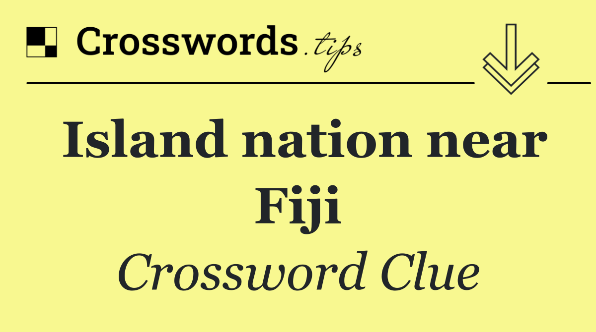 Island nation near Fiji