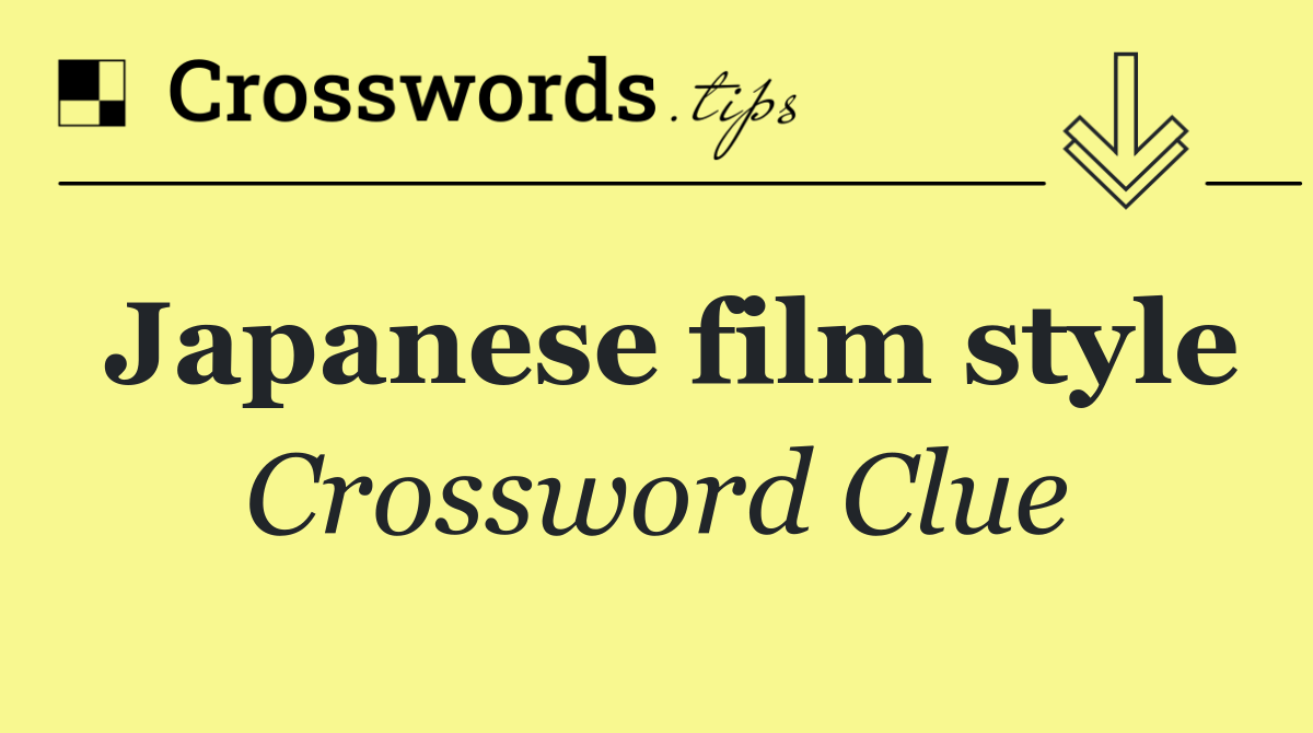 Japanese film style