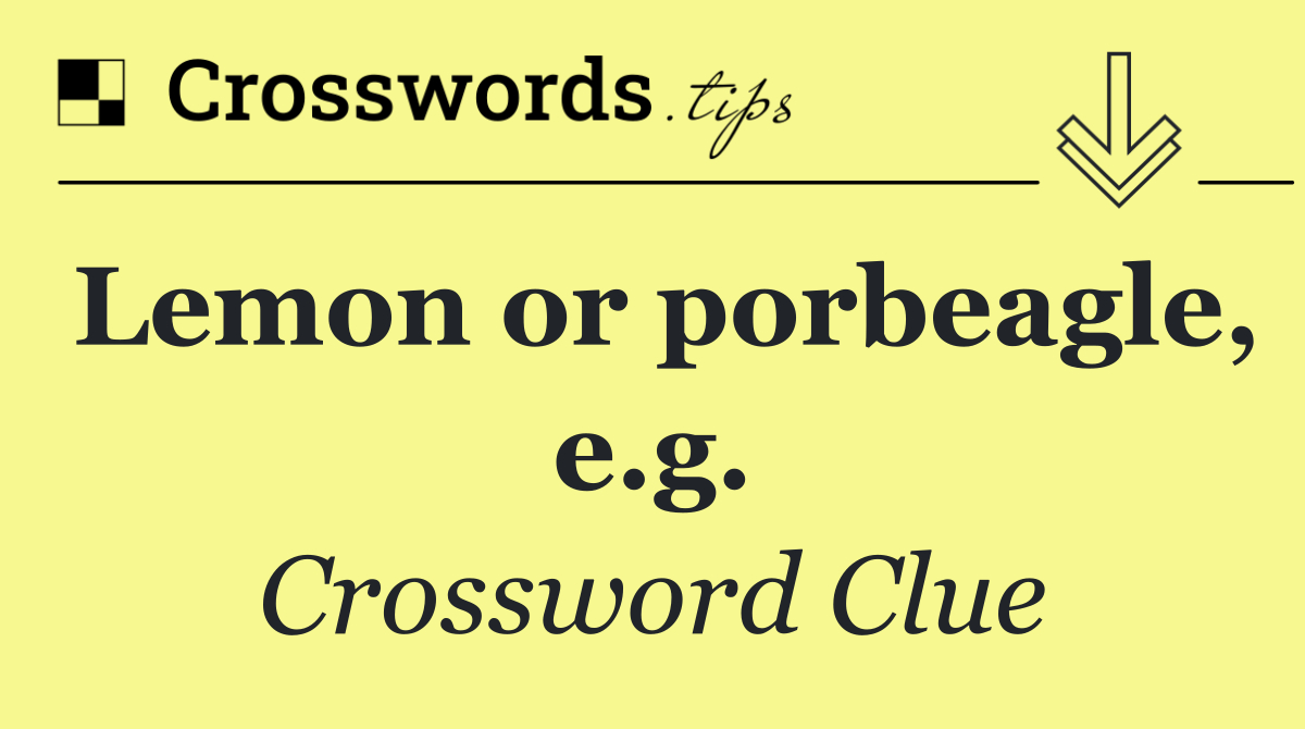 Lemon or porbeagle, e.g.