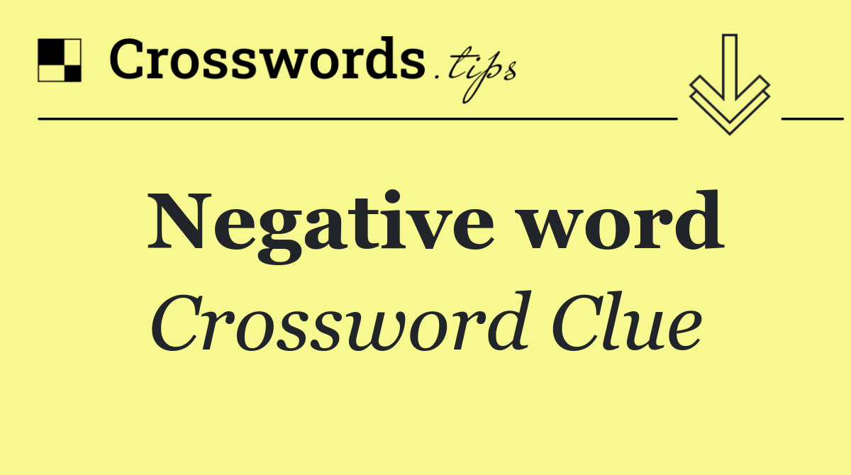 Negative word