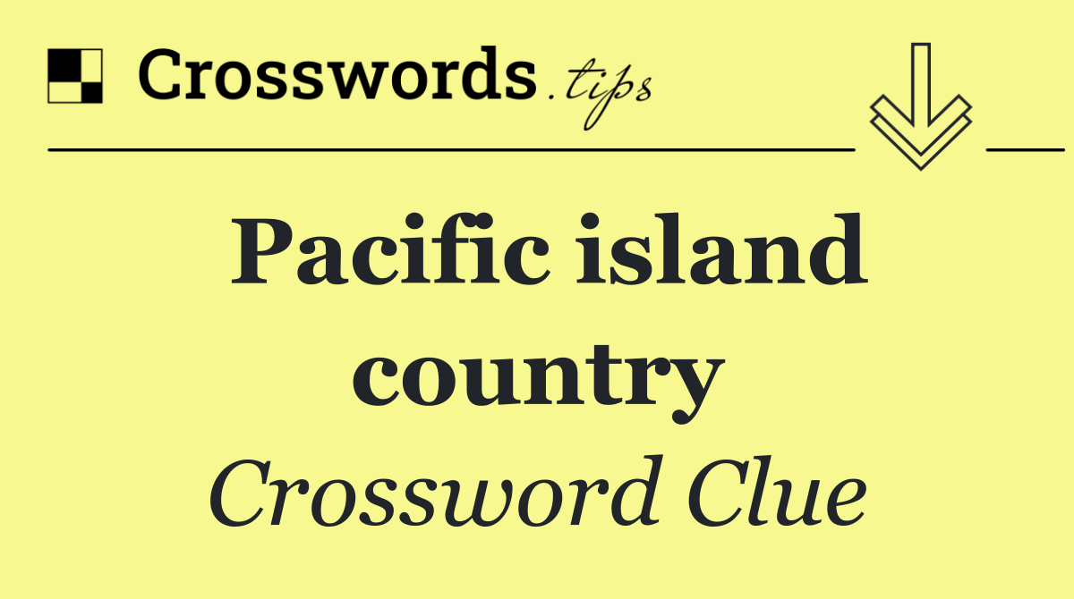 Pacific island country