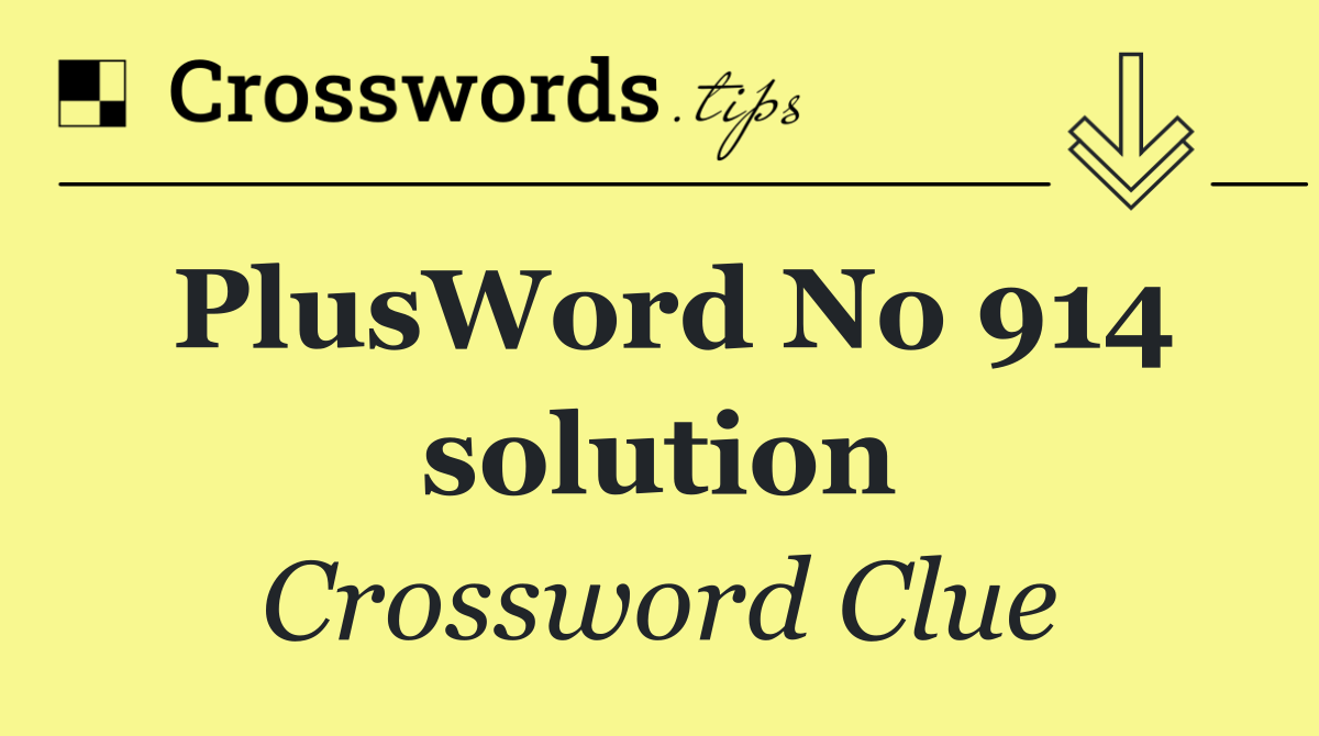 PlusWord No 914 solution