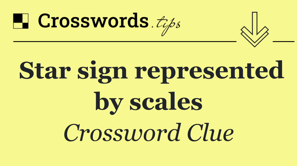 Star sign represented by scales