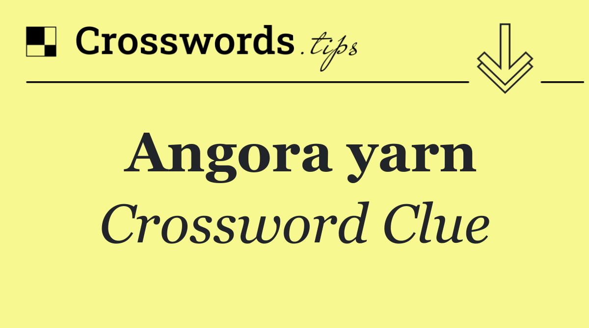 Angora yarn