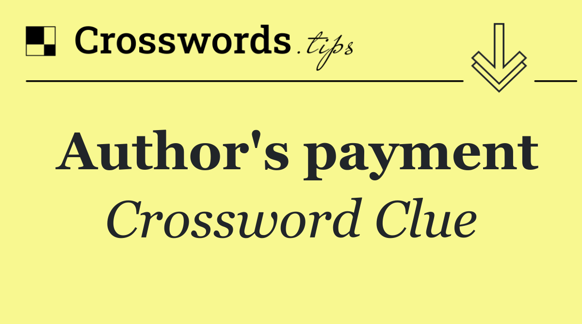 Author's payment