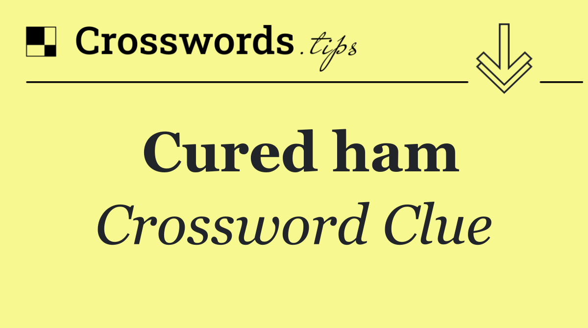 Cured ham