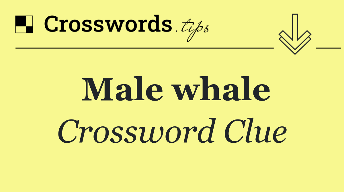 Male whale