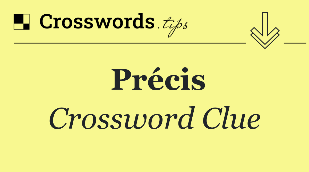 Précis