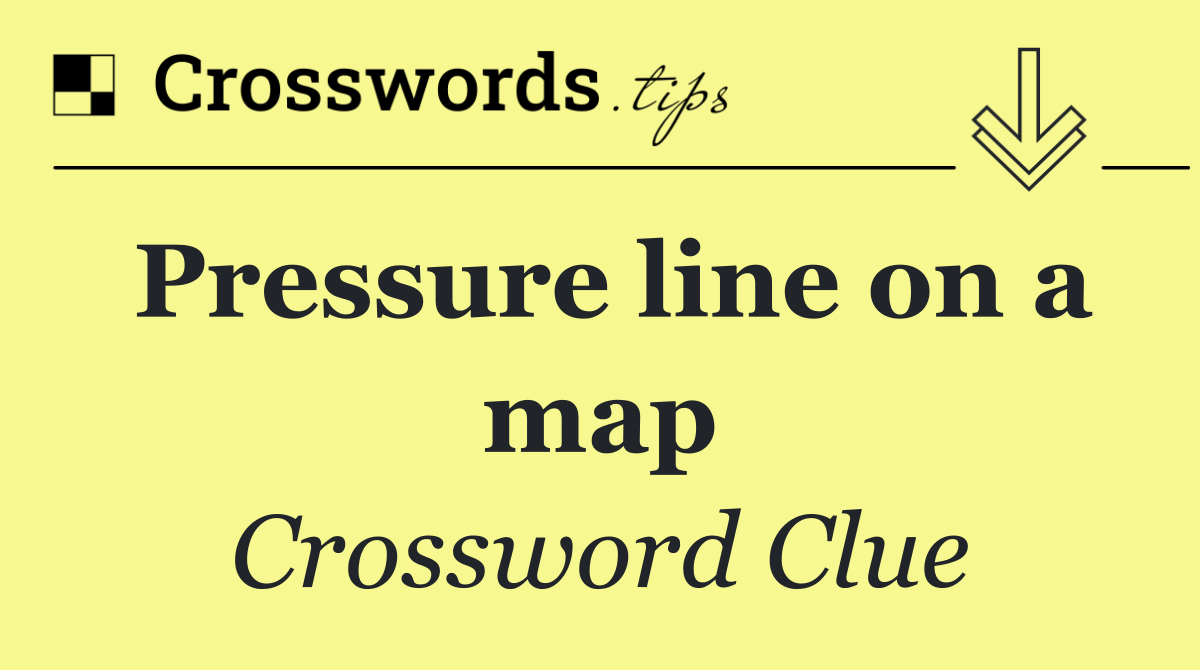 Pressure line on a map