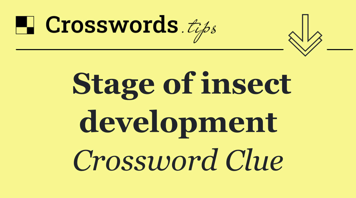 Stage of insect development