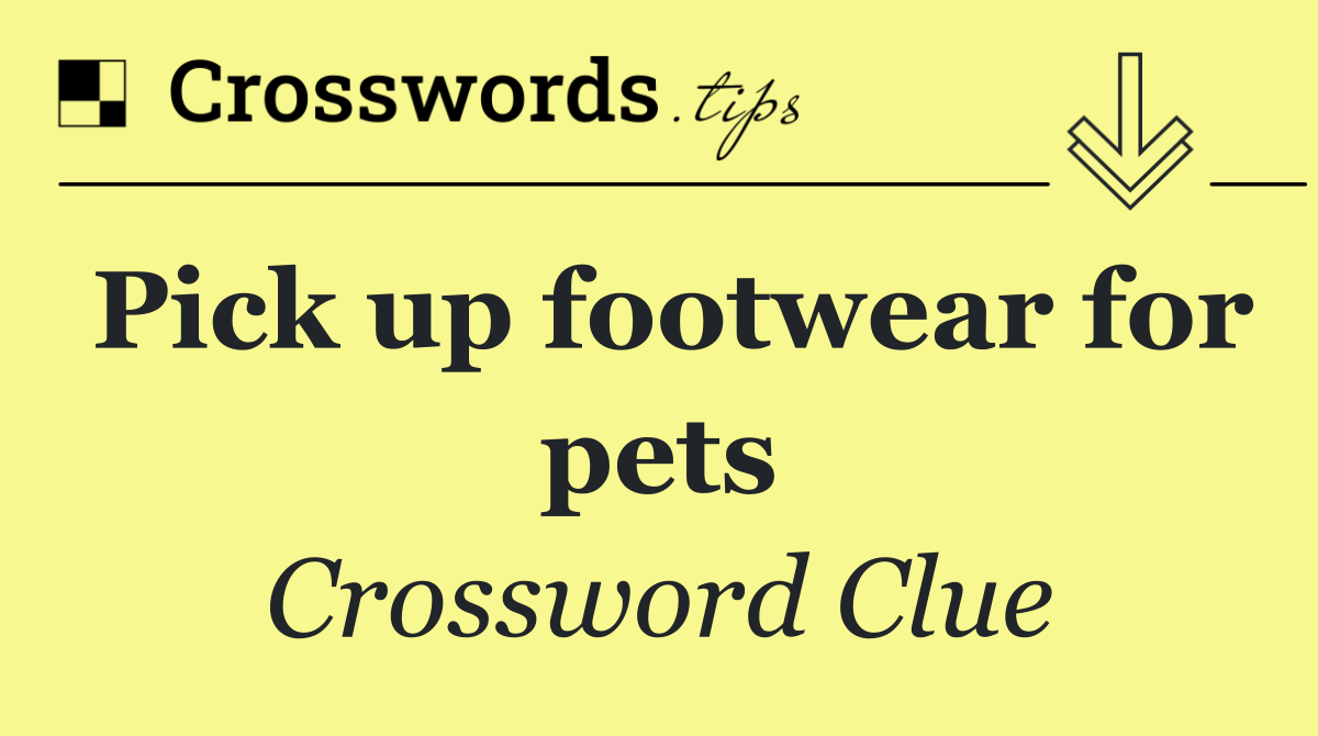 Pick up footwear for pets